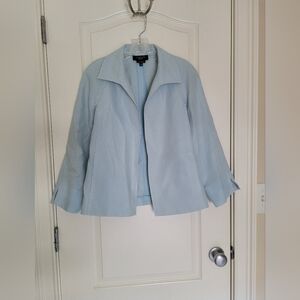 Talbots Baby Blue Pure Irish Linen Jacket
